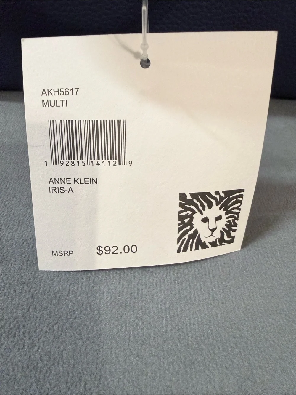Anne Klein Navy Tote with Gold Charm Key Ring (NWT)